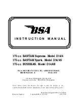 Preview for 2 page of BSA Bantam Sports D14/4S Instruction Manual