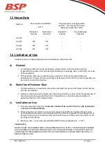 Предварительный просмотр 6 страницы BSP CG 180 Operating Manual