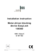 Preview for 1 page of BSS Audio 108360.0 Installation Instruction