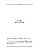 Предварительный просмотр 1 страницы BSS Audio FPC-800 User Manual