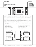 Предварительный просмотр 1 страницы BSS Audio Soundweb London MC-1 Technical Specififcations