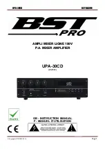 Preview for 1 page of BST Pro 95-1532 Instruction Manual