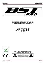 BST Pro AP-707BT Instruction Manual preview