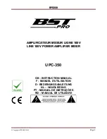 BST Pro UPC-350 Instruction Manual preview