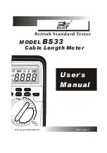 BST BS33 User Manual preview