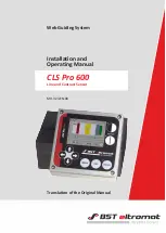 Preview for 1 page of BST CLS Pro 600 Installation And Operating Manual