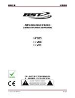 Preview for 1 page of BST I-7205 Instruction Manual