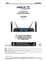 Предварительный просмотр 1 страницы BST UDR 208 Instruction Manual