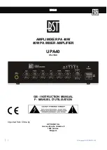 BST UPA40 Instruction Manual предпросмотр