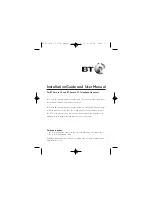 Preview for 1 page of BT Accord 10 Installation Manual And User'S Manual