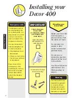 Preview for 4 page of BT Decor 400 Userfriendly Manual