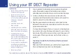 Предварительный просмотр 8 страницы BT DECT Repeater User Manual