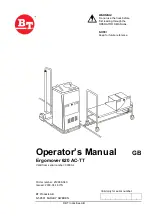 BT Ergomover 620 AC-TT Operator'S Manual preview