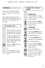 Preview for 19 page of BT Freelance XC 500 User Manual