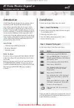 Preview for 1 page of BT Home monitor keypad Installation And User Manual