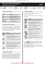 Preview for 3 page of BT Home monitor keypad Installation And User Manual