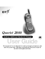 Предварительный просмотр 1 страницы BT QUARTET 2000 User Manual