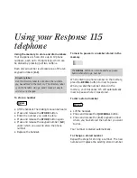 Preview for 15 page of BT RESPONSE 115 User Manual