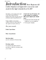 Preview for 5 page of BT RESPONSE 65 User Manual