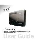 Preview for 1 page of BT ULTIMATE 106 User Manual