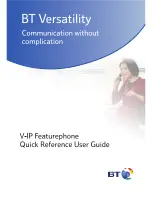 Предварительный просмотр 1 страницы BT V-IP Featurehone Quick Reference User Manual