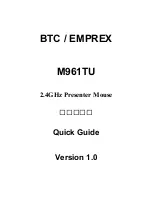 Предварительный просмотр 1 страницы BTC Emprex M961TU Quick Manual