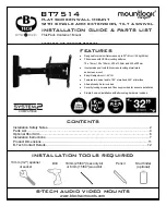 Предварительный просмотр 1 страницы BTECH mountlogic BT7514 Installation Manual & Parts List