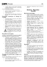 Preview for 44 page of BTI 9042722 Safety And Users Manual