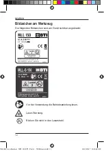 Предварительный просмотр 14 страницы BTI 9049761 Instruction Manual