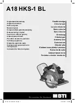 Предварительный просмотр 1 страницы BTI A18 HKS-1 BL Original Instructions Manual