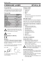 Preview for 17 page of BTI Profiline BTI-KLL 20 Operating Instructions Manual