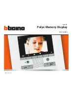 Bticino 344163 Polyx Memory Display User Manual предпросмотр