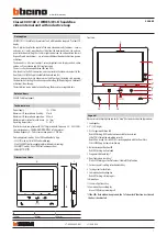 Preview for 1 page of Bticino 344682 Manual