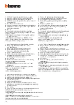 Предварительный просмотр 12 страницы Bticino 361511 Installation Manual