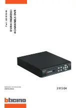 Preview for 1 page of Bticino 391504 User Manual