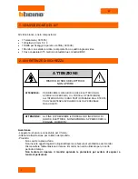 Preview for 3 page of Bticino 391861 User Manual
