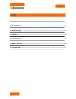 Предварительный просмотр 9 страницы Bticino 391861 User Manual