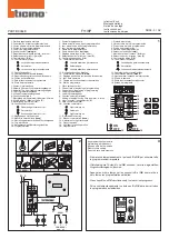 Bticino F11/8P Instruction Sheet preview