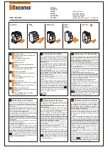 Bticino G884 Series Instruction Sheet preview
