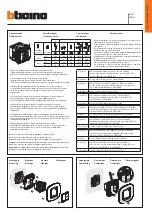 Bticino H4585 Manual preview
