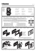 Bticino K4027CWI Instructions preview