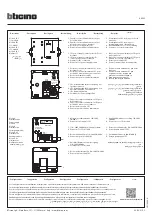 Preview for 1 page of Bticino K8003 Manual