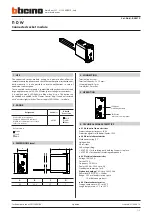 Preview for 1 page of Bticino Living Now K4531C Quick Start Manual