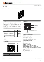Bticino LivingNow K4570CW Manual предпросмотр