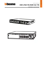 Preview for 1 page of Bticino NVR 2TB Quick Start Manual