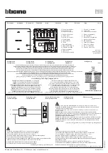Bticino RW4027CM2 Quick Start Manual предпросмотр