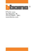 Предварительный просмотр 188 страницы Bticino Terraneo 342620 Instruction Sheet