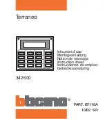 Bticino Terraneo B7118A Instruction Sheet предпросмотр