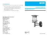 BTR B1012UP SOLAR Installation Manual предпросмотр