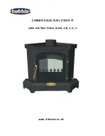Bubble CORNER SOLID FUEL STOVE User Instructions preview